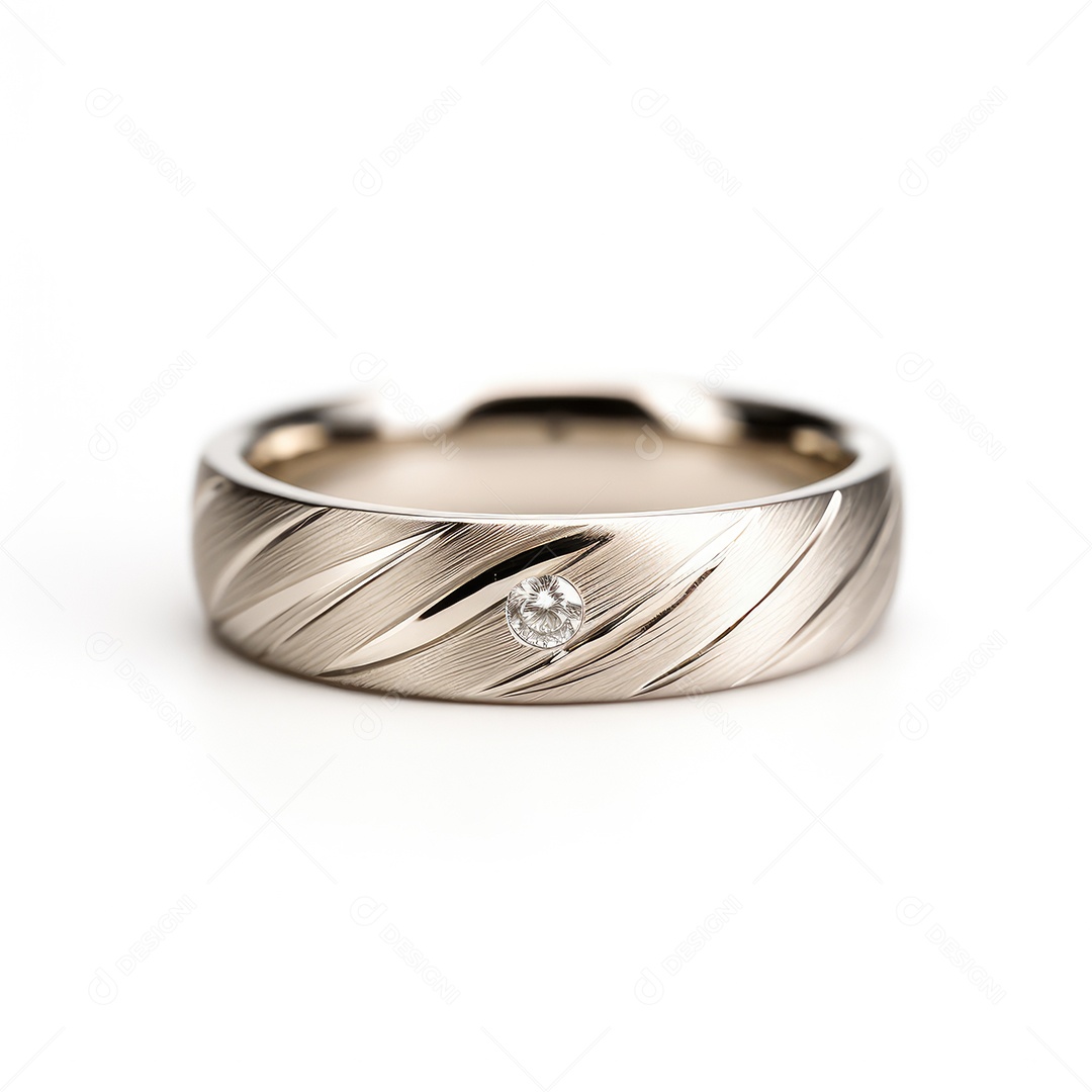 Belo design de anel. anéis de noivado de casamento com diamantes em fundo branco isolado.