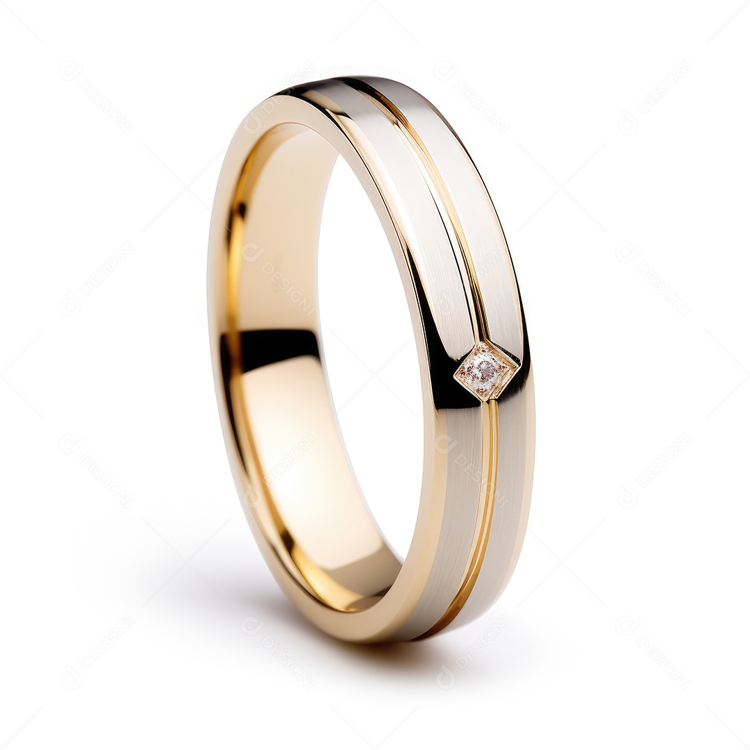 Belo design de anel. anéis de noivado de casamento com diamantes em fundo branco isolado.