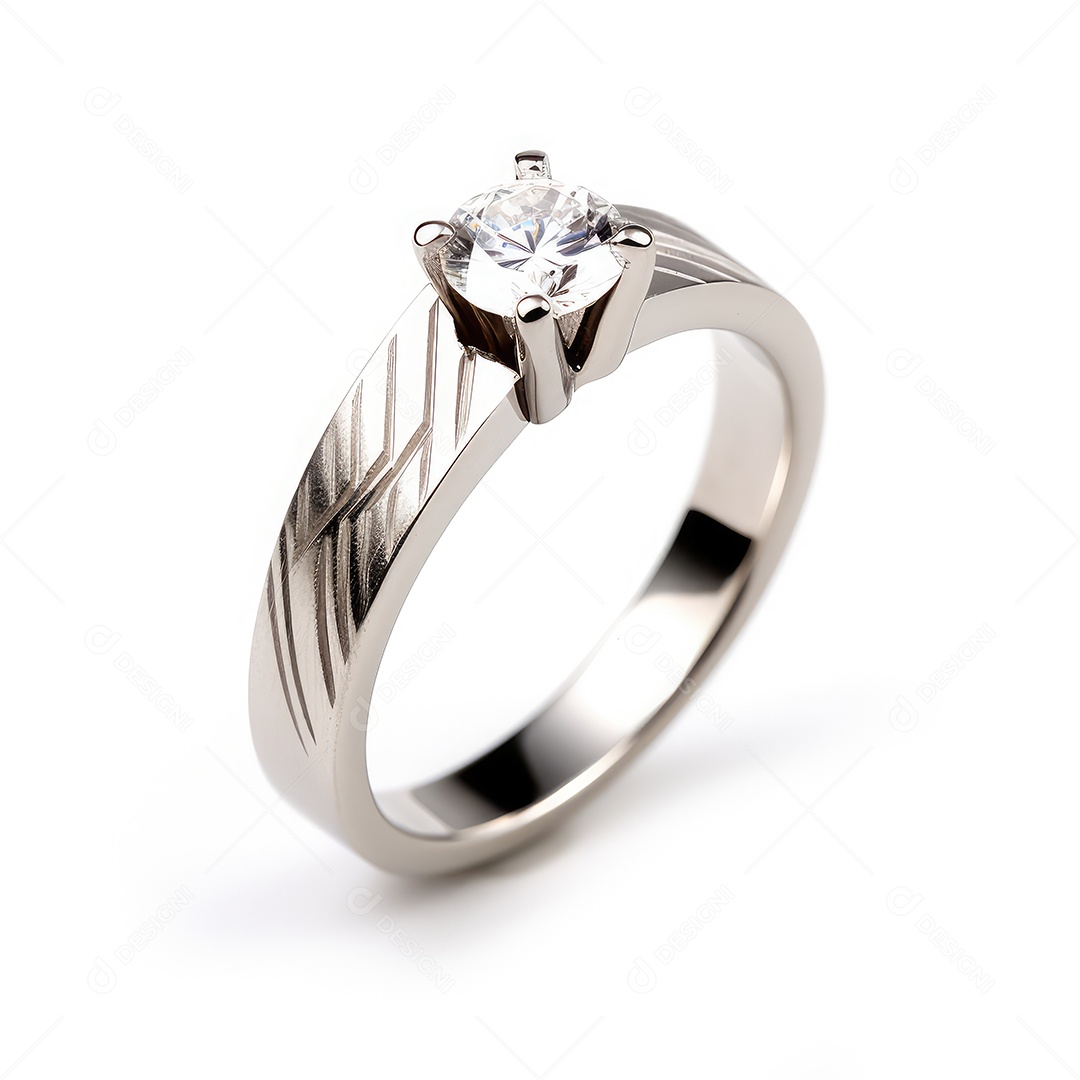 Belo design de anel. anéis de noivado de casamento com diamantes em fundo branco isolado.