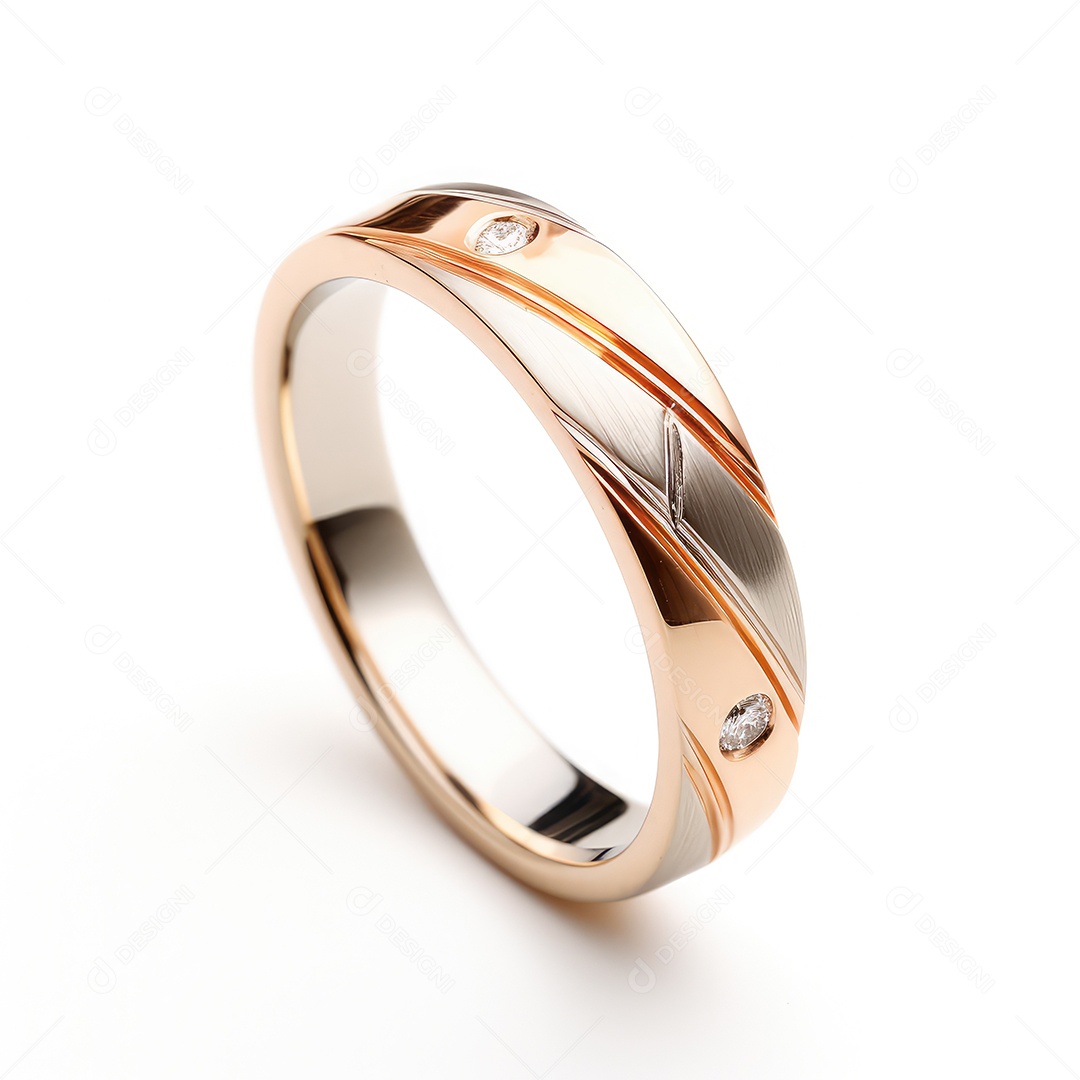 Belo design de anel. anéis de noivado de casamento com diamantes em fundo branco isolado.