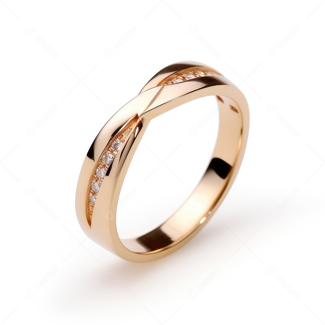 Belo design de anel. anéis de noivado de casamento com diamantes em fundo branco isolado.)