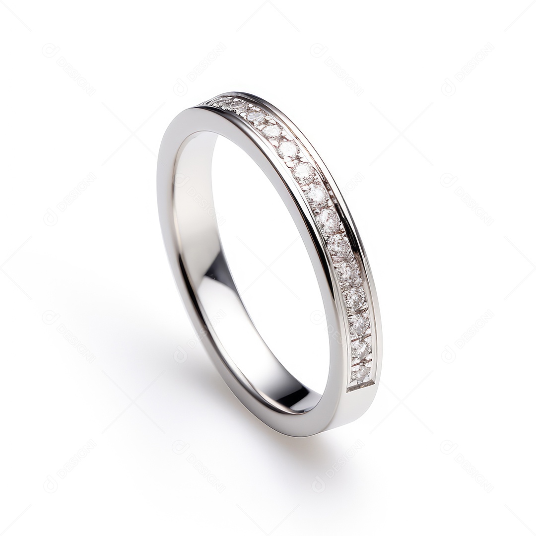 Belo design de anel. anéis de noivado de casamento com diamantes em fundo branco isolado.