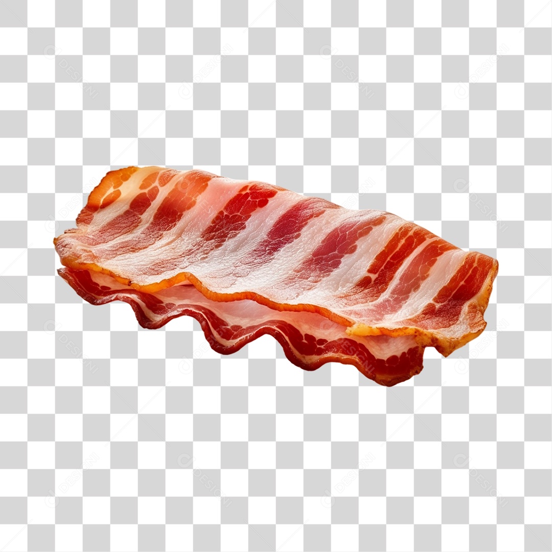 Bacon Fatiado Fundo PNG Transparente