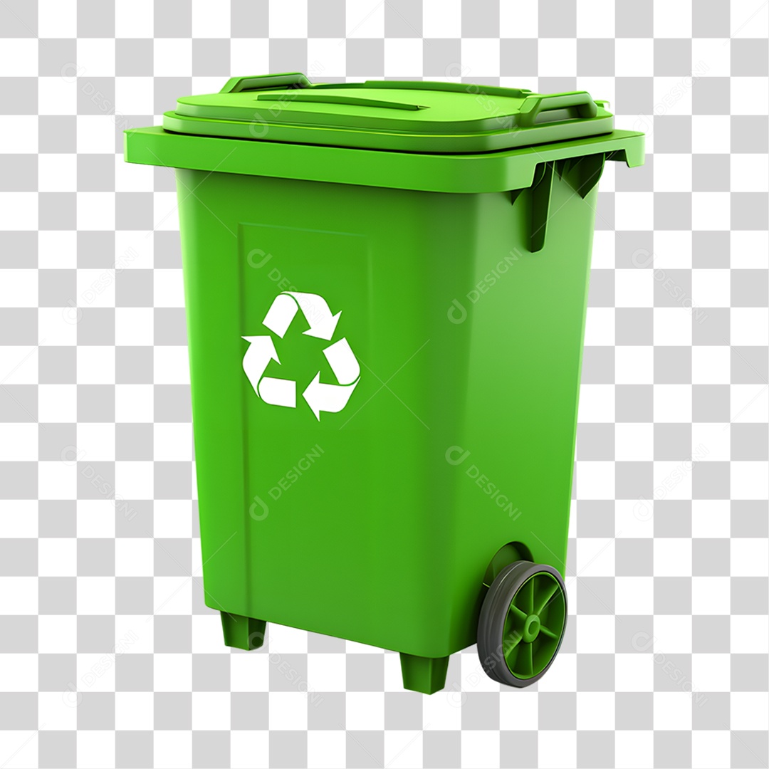 Objeto 3D Lixeira para Composição PNG Transparent