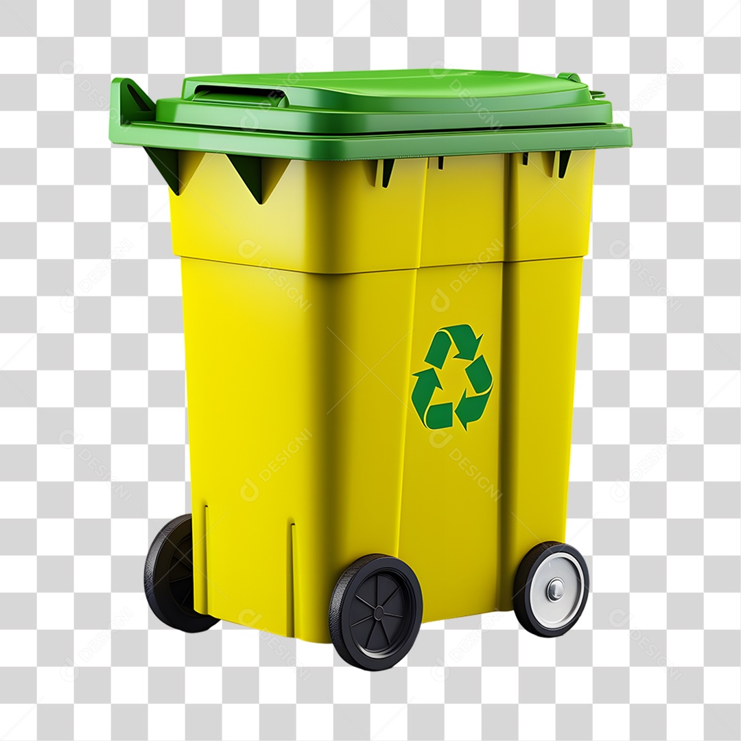 Objeto 3D Lixeira para Composição PNG Transparent