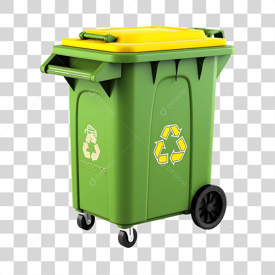 Objeto 3D Lixeira para Composição PNG Transparent