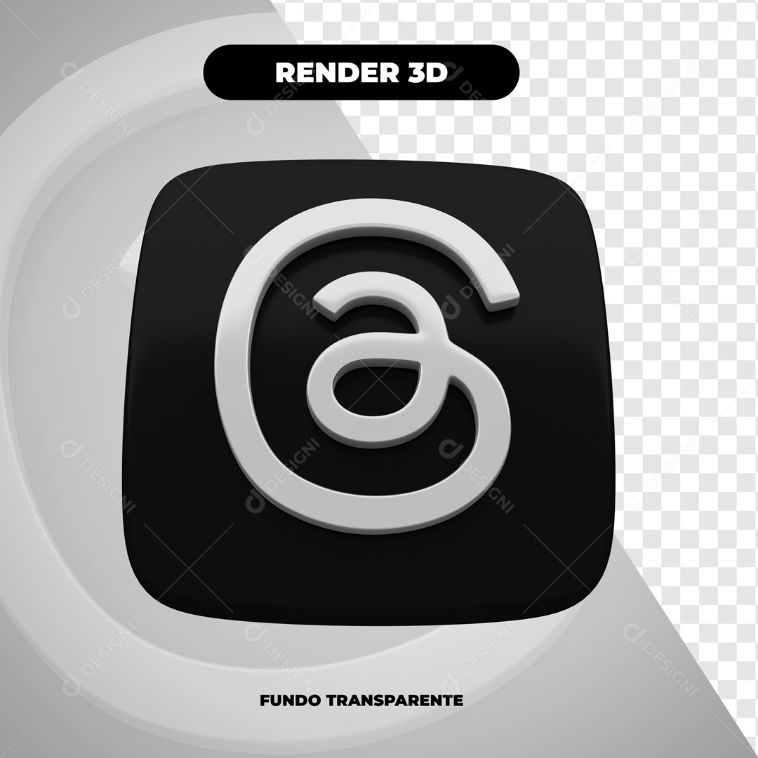 Elemento Threads Social Media PSD Editável
