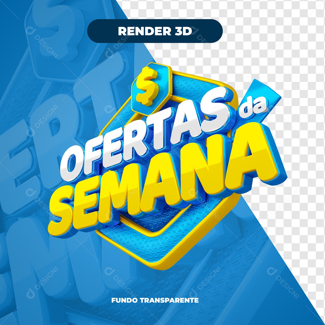 Ofertas da Semana Social Media 3D Composição PSD