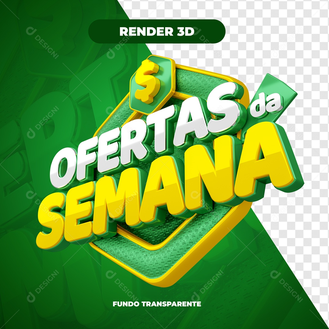 Ofertas da Semana Social Media 3D Composição PSD