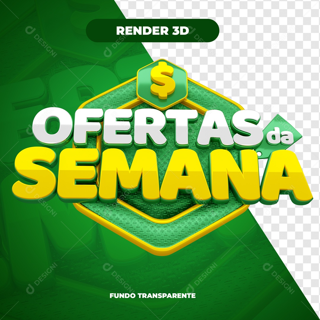 Ofertas da Semana Social Media 3D Composição PSD