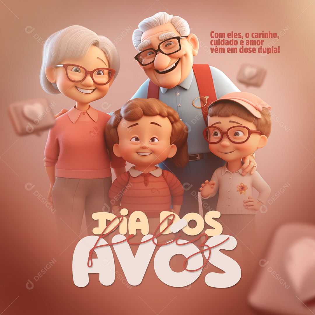 Feliz Dia Dos Avós Social Media PSD Editável