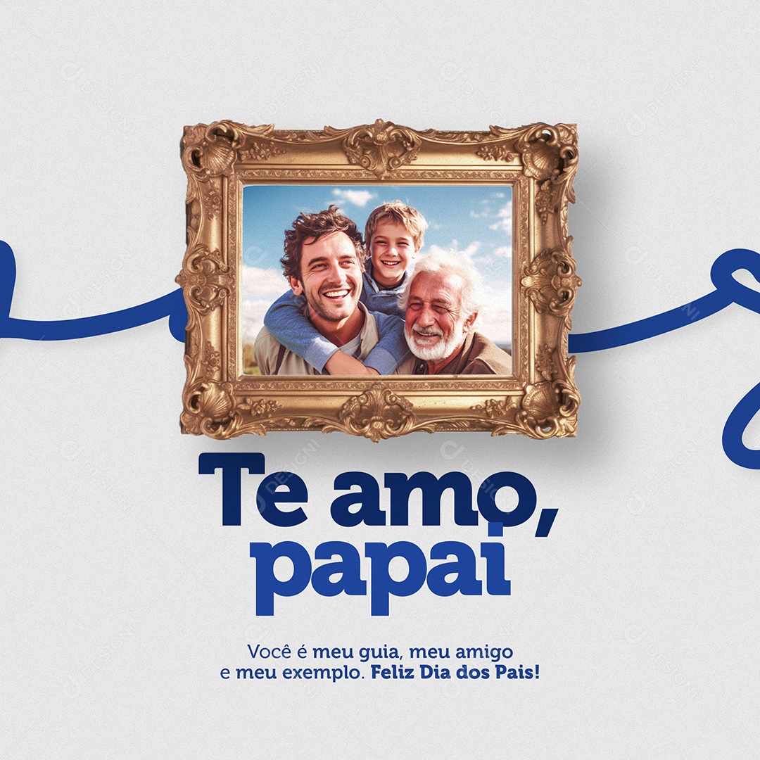 Social Media Te Amo Papai  PSD Editável