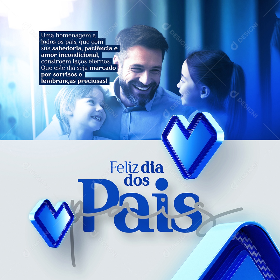 Social Media Feliz Dia Dos Pais PSD Editável