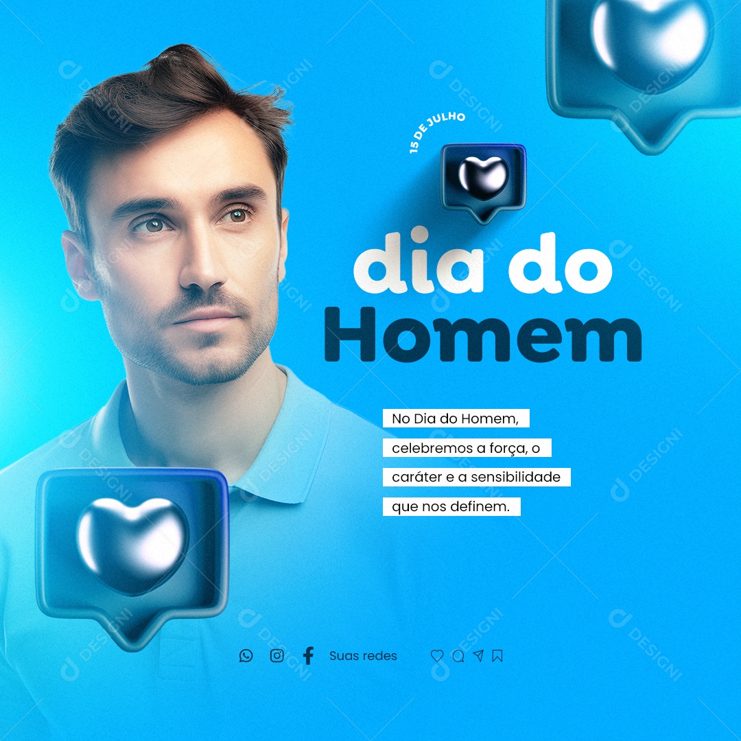 Dia Do Homem Celebremos a Força Social Media PSD Editável