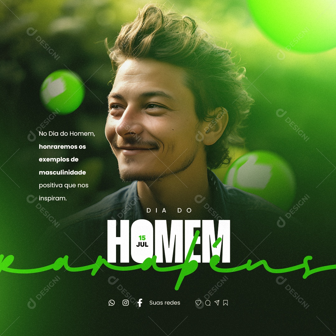Dia Do Homem Honraremos os exemplos de masculinidade Social Media PSD Editável