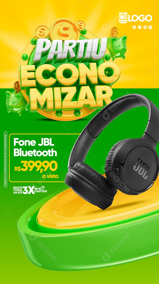 Story Partiu Economizar  Social Media PSD Editável