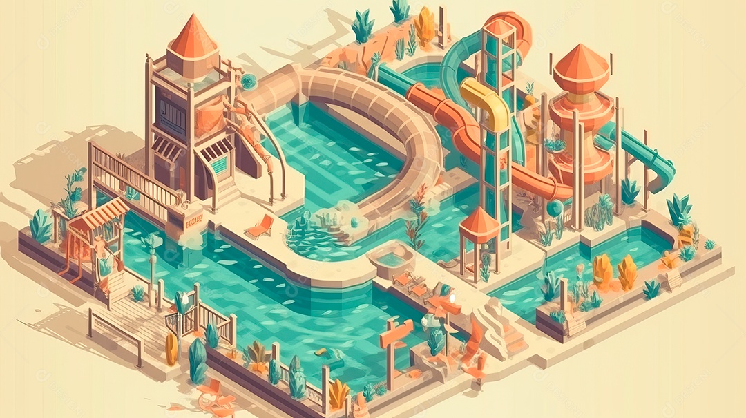 Piscinas temporada de verão diversão.