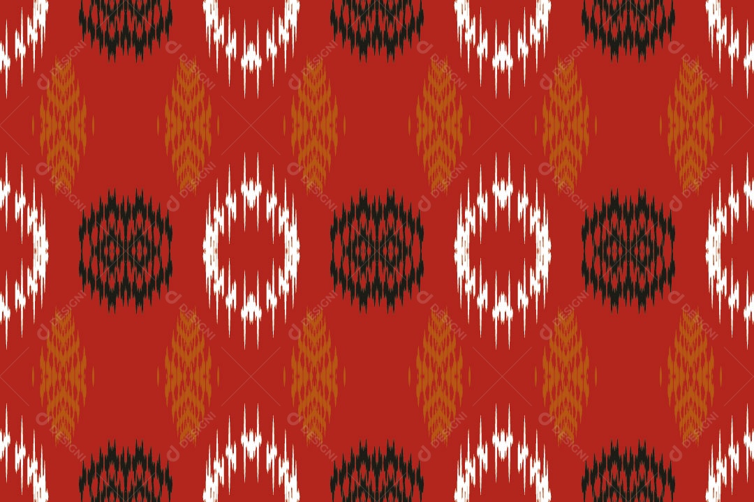 Tribal Tradicional Vermelho Ilustração Vetor EPS