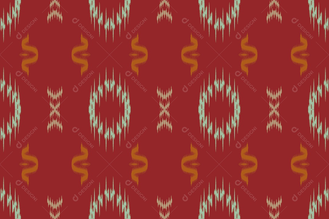 Tribal Tradicional Vermelho Ilustração Vetor EPS