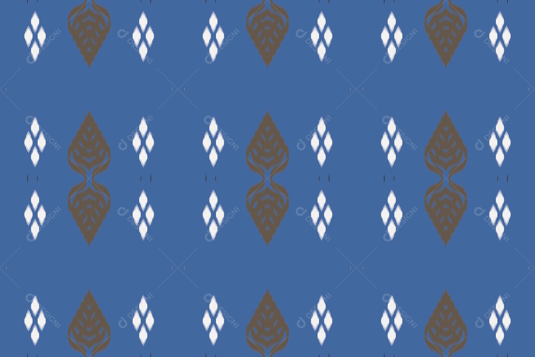 Tribal Tradicional Azul Ilustração Vetor EPS