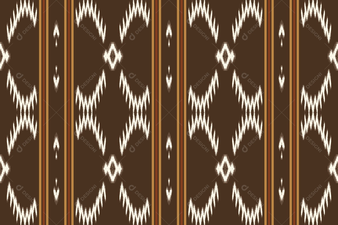 Tribal Tradicional Marrom Ilustração Vetor EPS