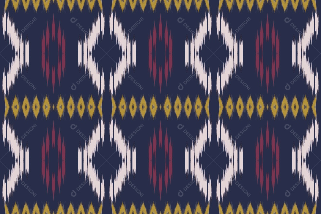 Tribal Tradicional Azul Ilustração Vetor EPS