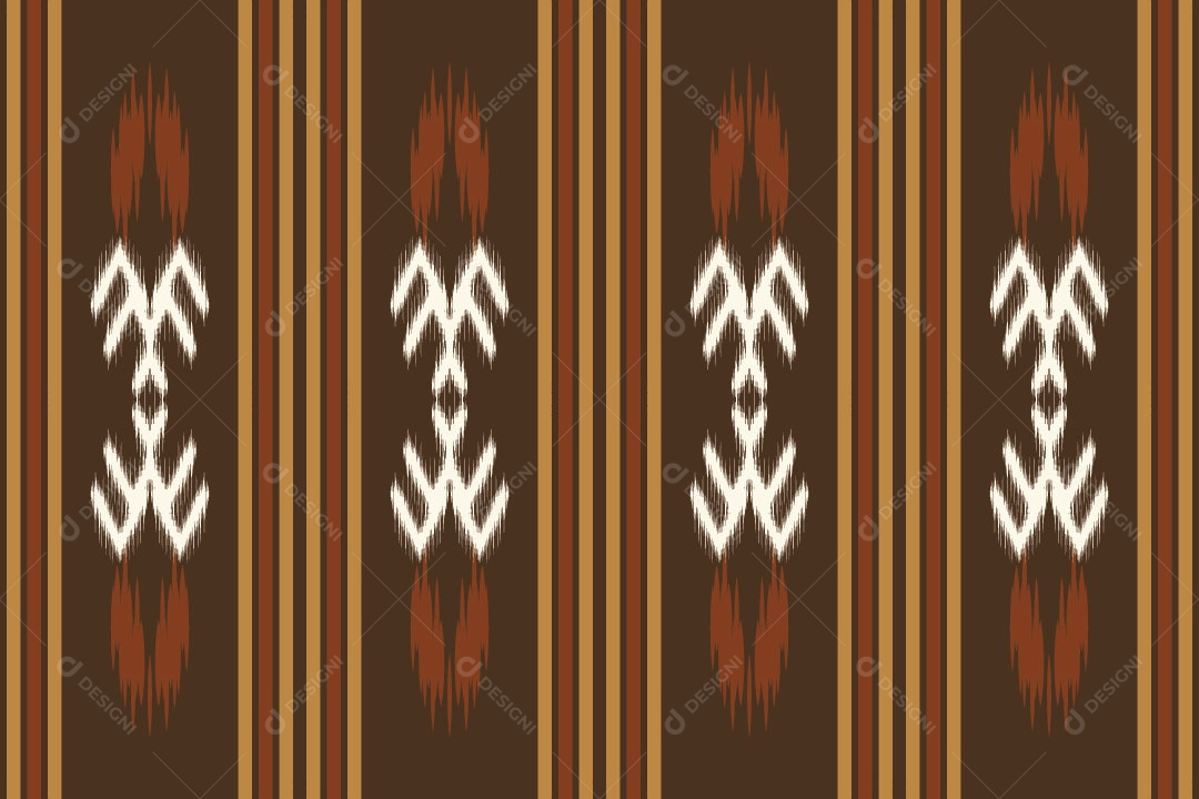 Tribal Tradicional Marrom Ilustração Vetor EPS