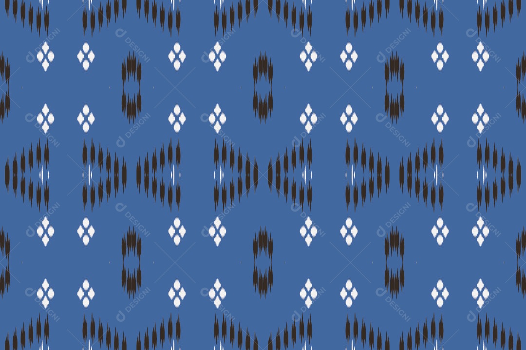 Tribal Tradicional Azul Ilustração Vetor EPS