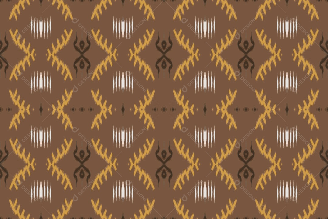 Tribal Tradicional Marrom Ilustração Vetor EPS