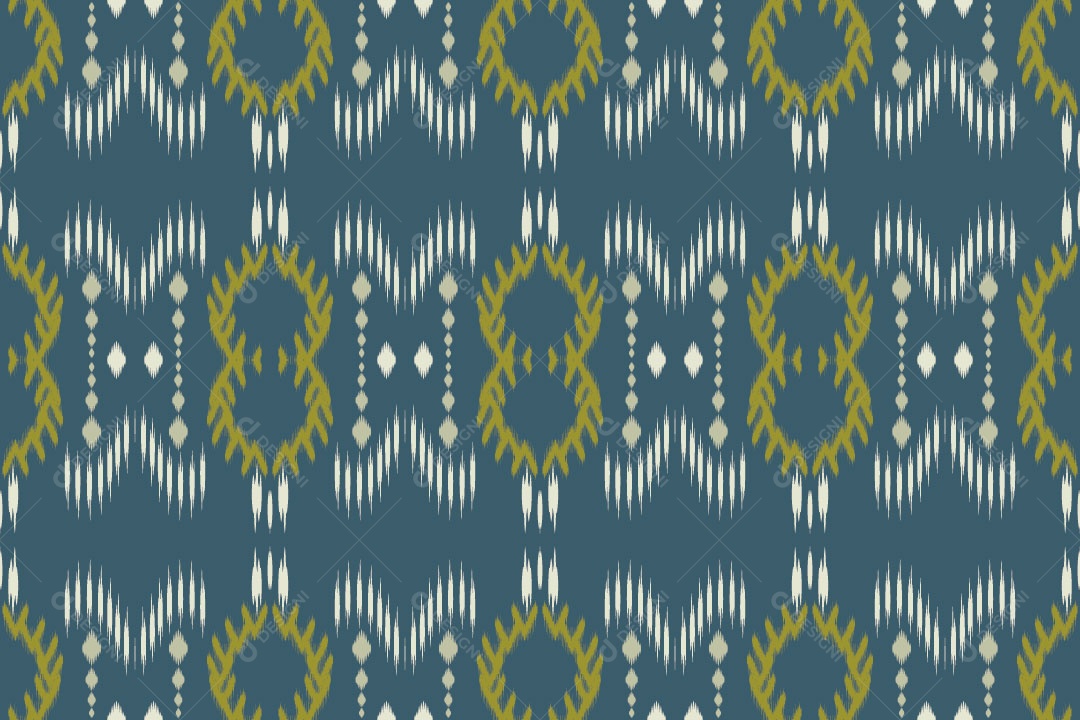 Tribal Tradicional Azul Ilustração Vetor EPS