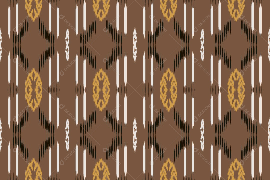 Tribal Tradicional Marrom Ilustração Vetor EPS