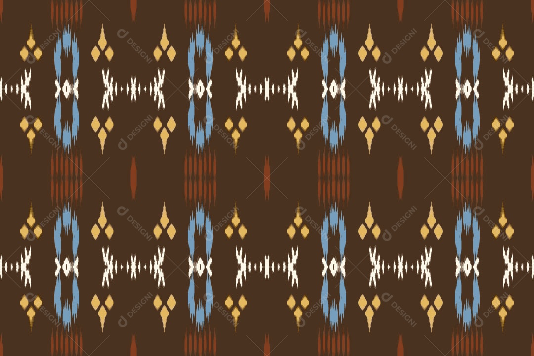 Tribal Tradicional Marrom Ilustração Vetor EPS