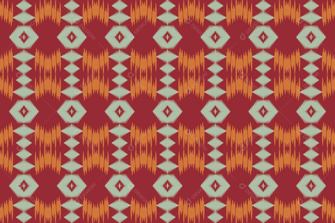 Tribal Tradicional Vermelho Ilustração Vetor EPS