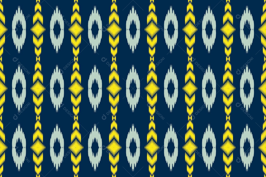 Tribal Tradicional Azul Ilustração Vetor EPS