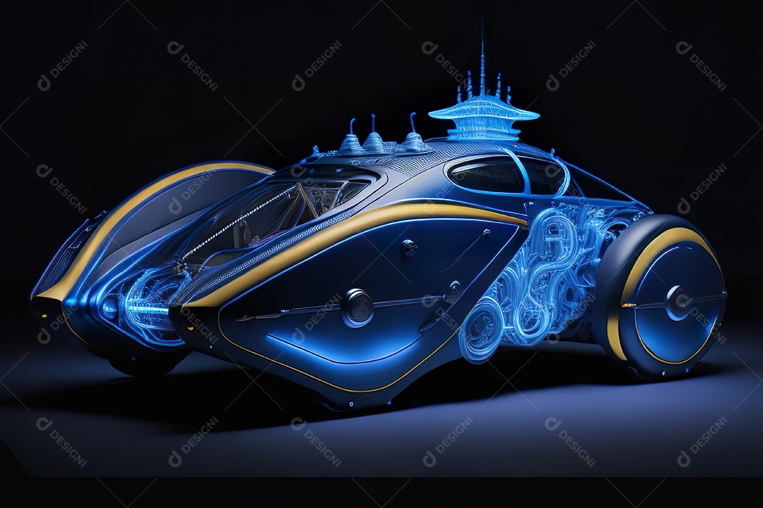 Plano amplo de uma biomecânica mínima azul