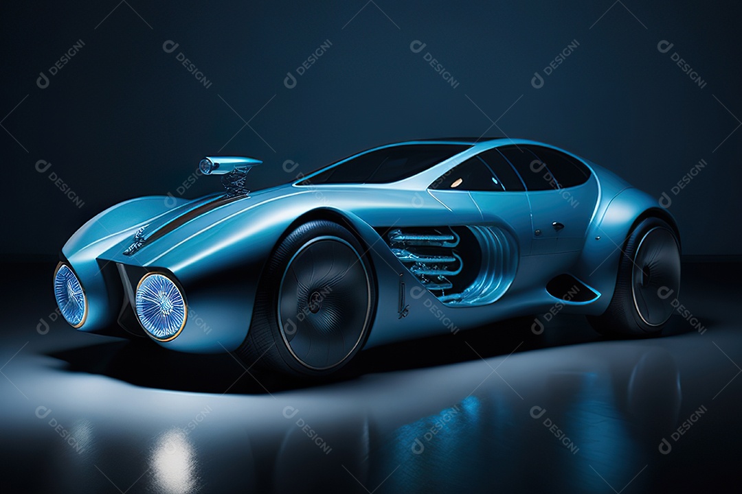 Plano amplo de uma biomecânica mínima azul