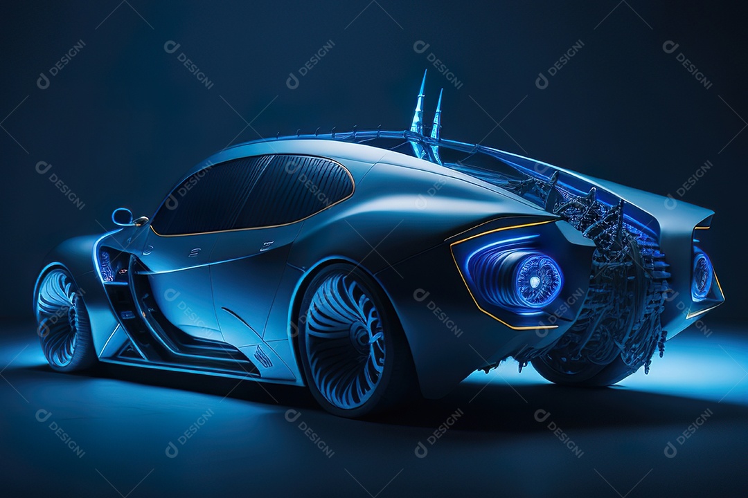 Plano amplo de uma biomecânica mínima azul