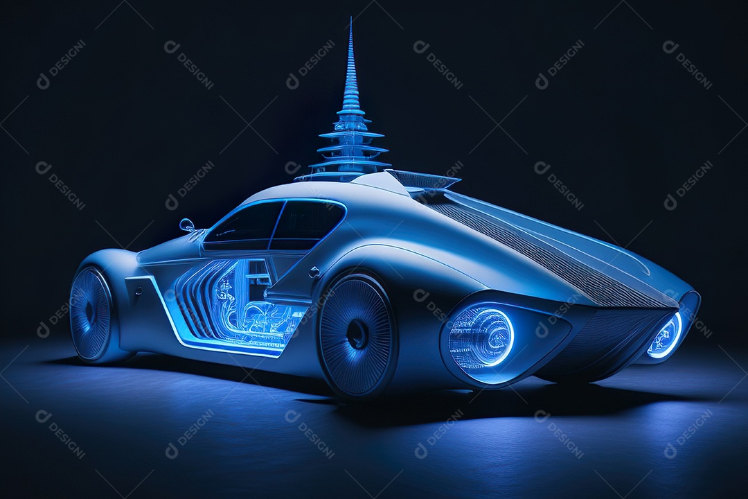 Plano amplo de uma biomecânica mínima azul