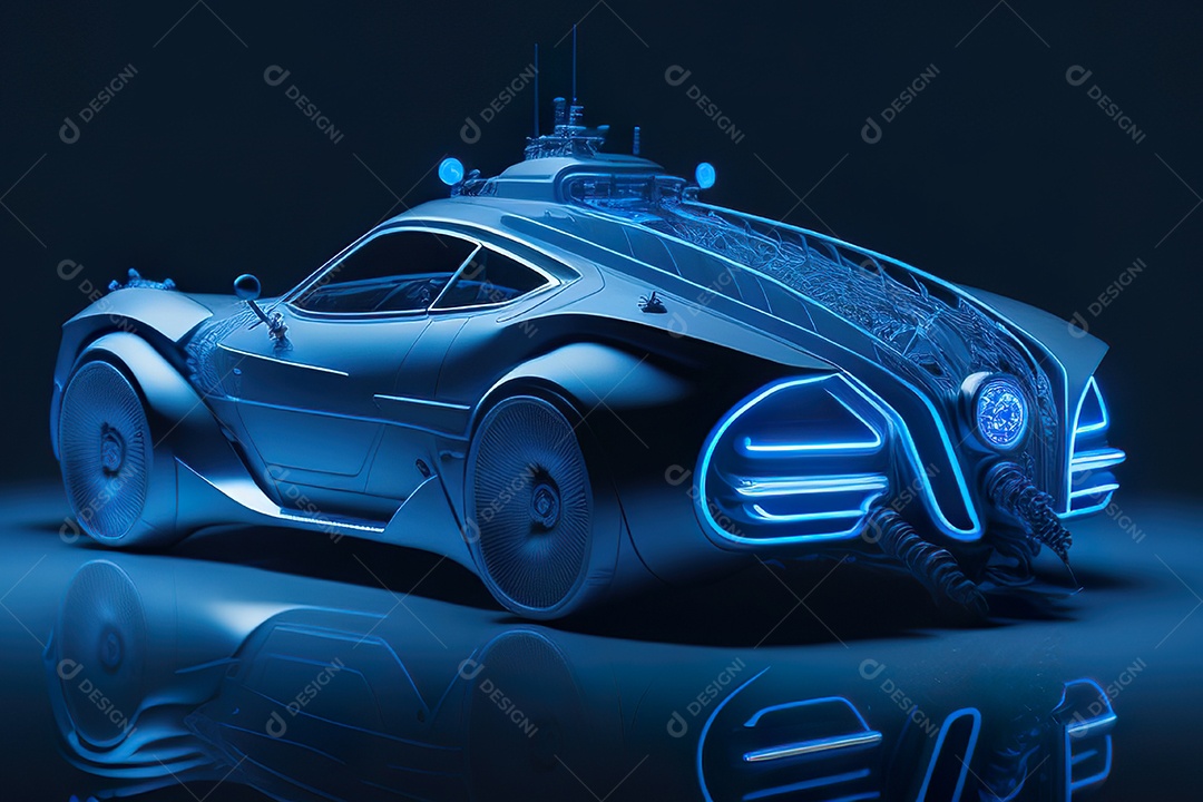 Plano amplo de uma biomecânica mínima azul