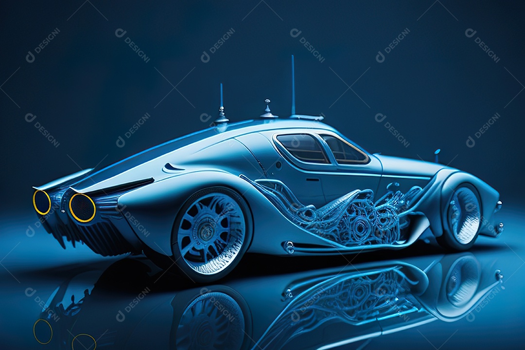 Plano amplo de uma biomecânica mínima azul