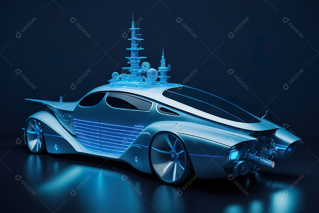 Plano amplo de uma biomecânica mínima azul