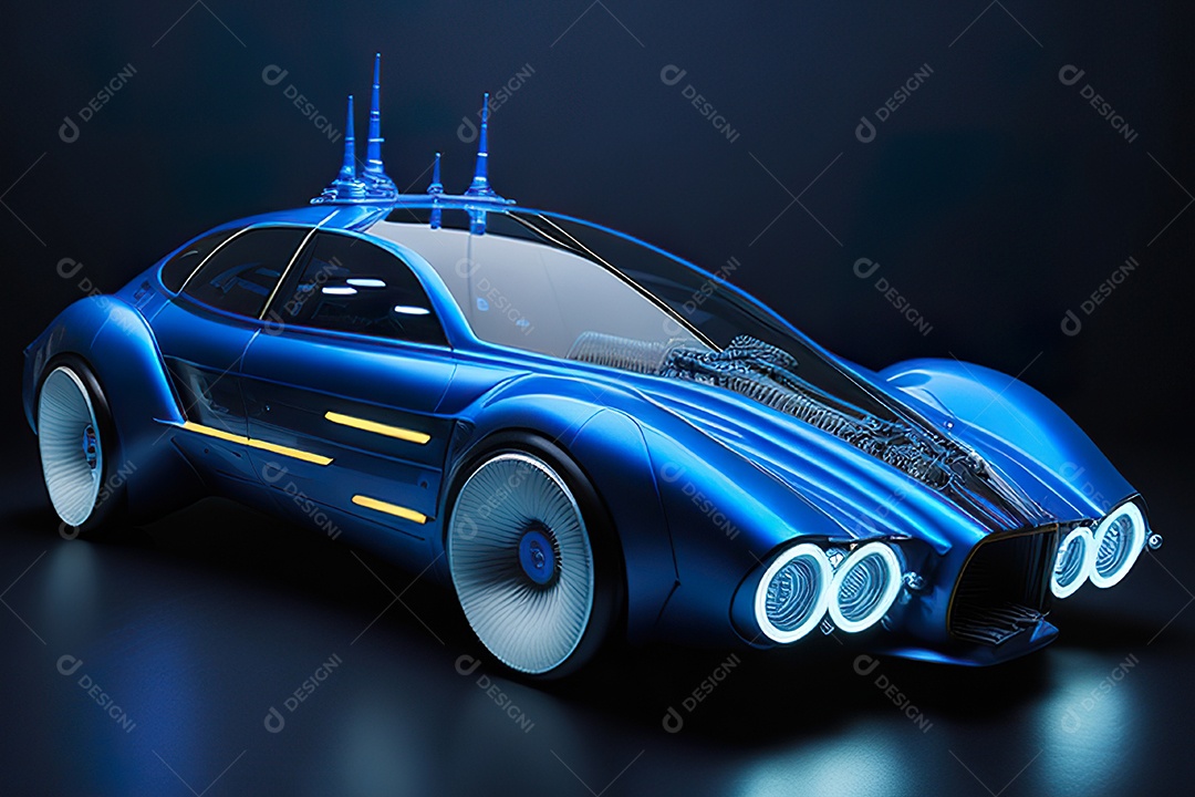 Plano amplo de uma biomecânica mínima azul