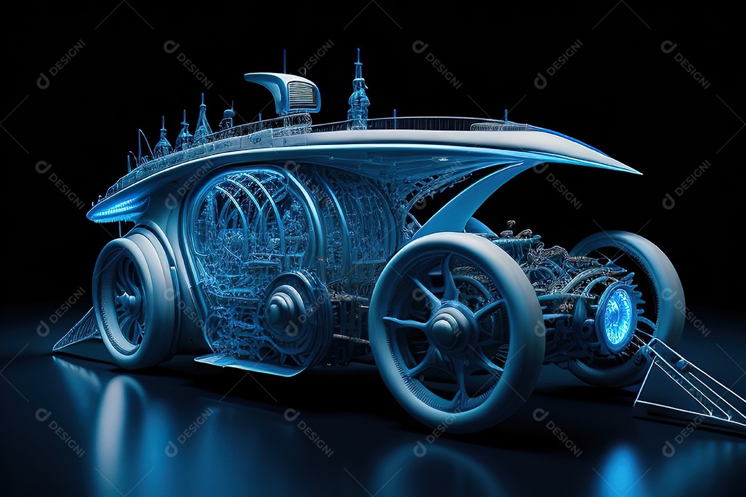 Plano amplo de uma biomecânica mínima azul