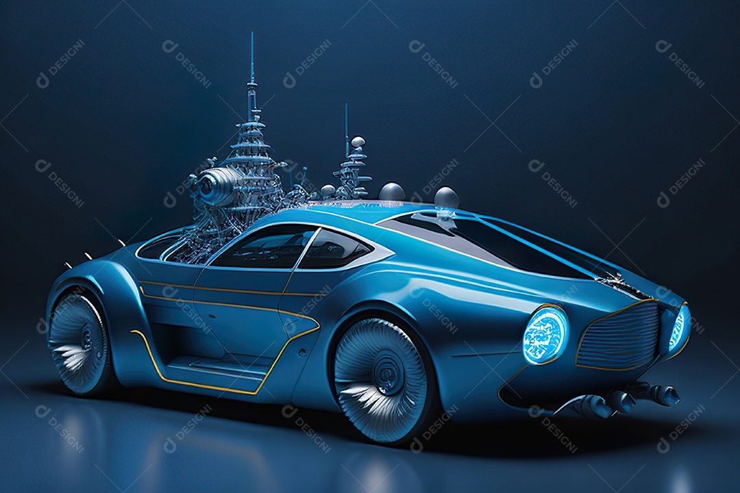 Plano amplo de uma biomecânica mínima azul