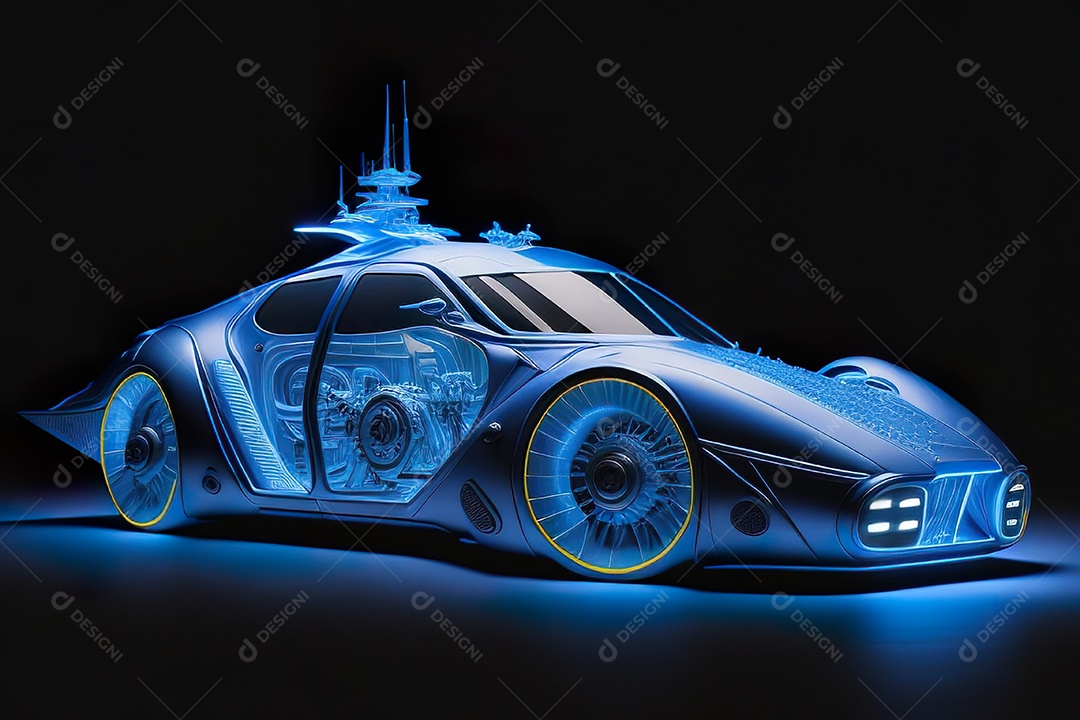 Plano amplo de uma biomecânica mínima azul