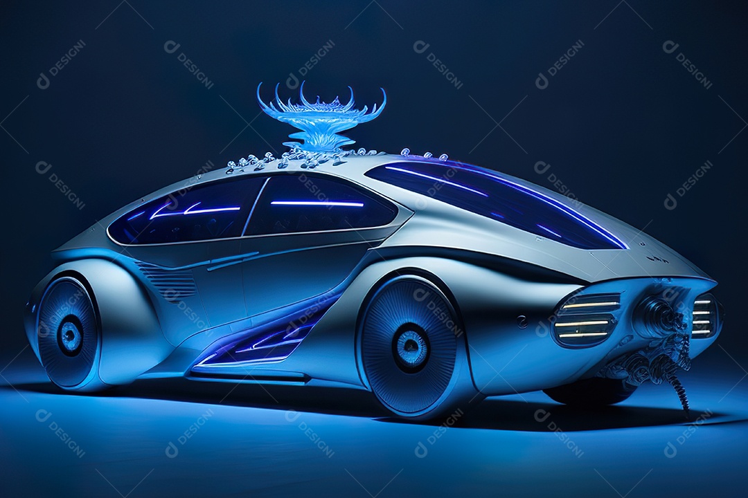 Wide plan of a minimal blue biomechanic