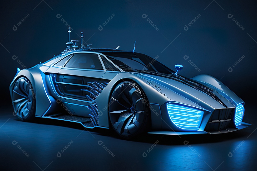 Plano amplo de uma biomecânica mínima azul