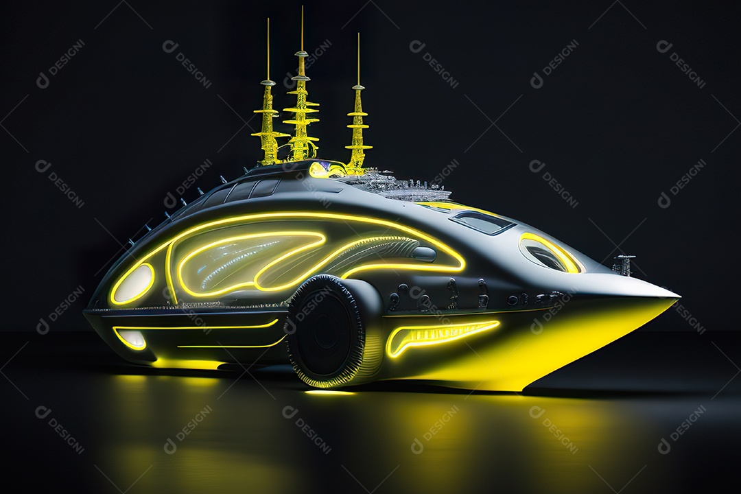 Plano amplo de uma biomecânica mínima amarela