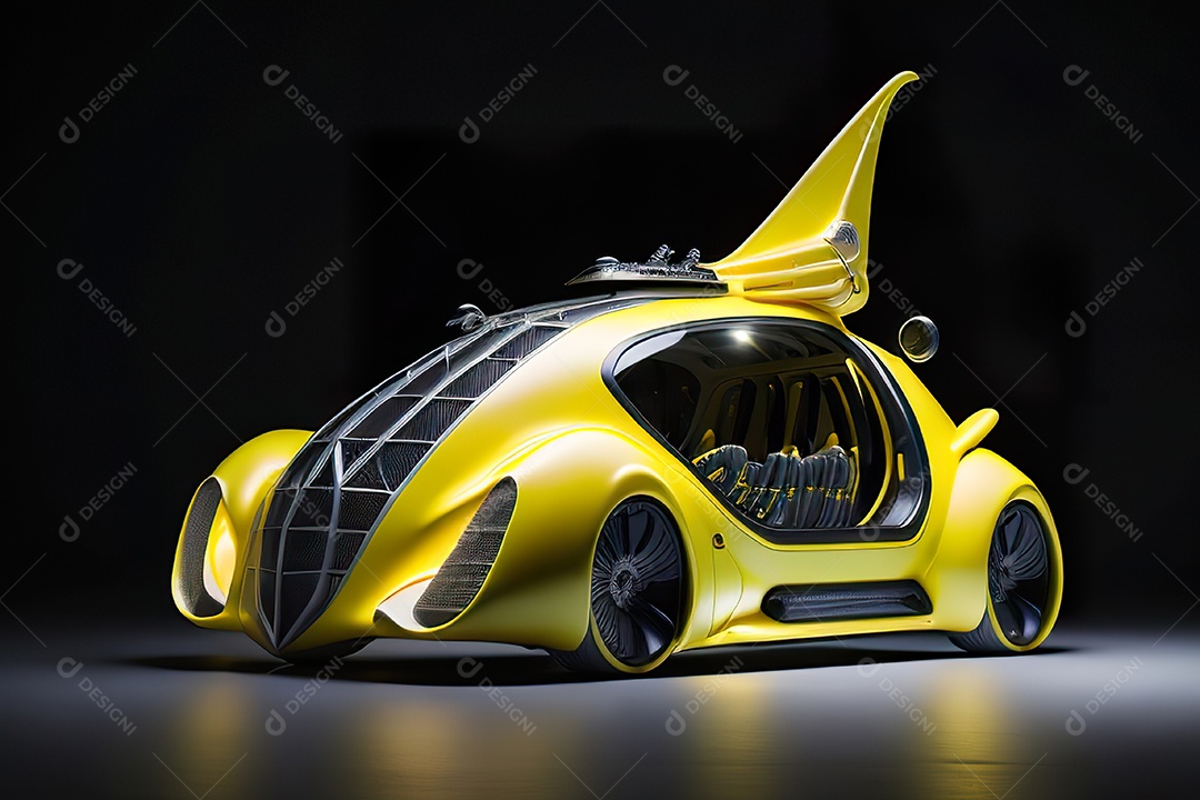 Plano amplo de uma biomecânica mínima amarela