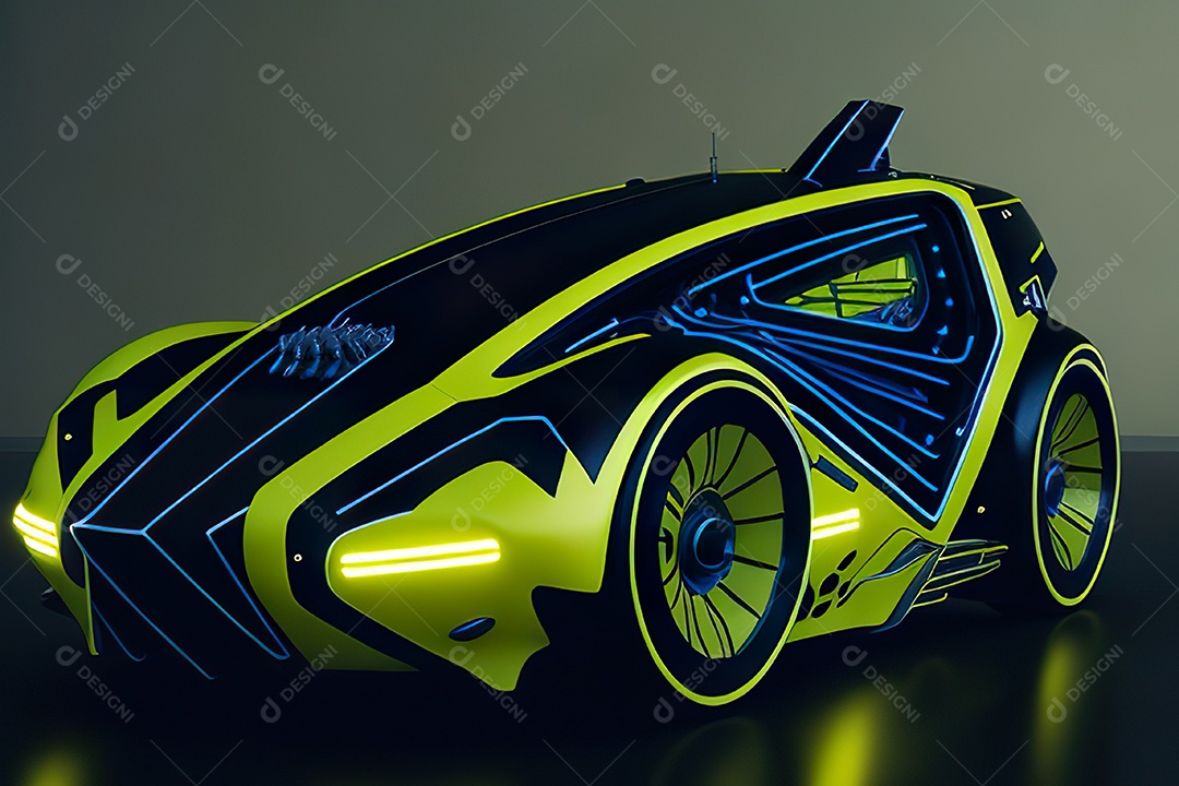 Plano amplo de uma biomecânica mínima amarela